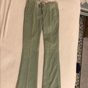 Green corduroy pants